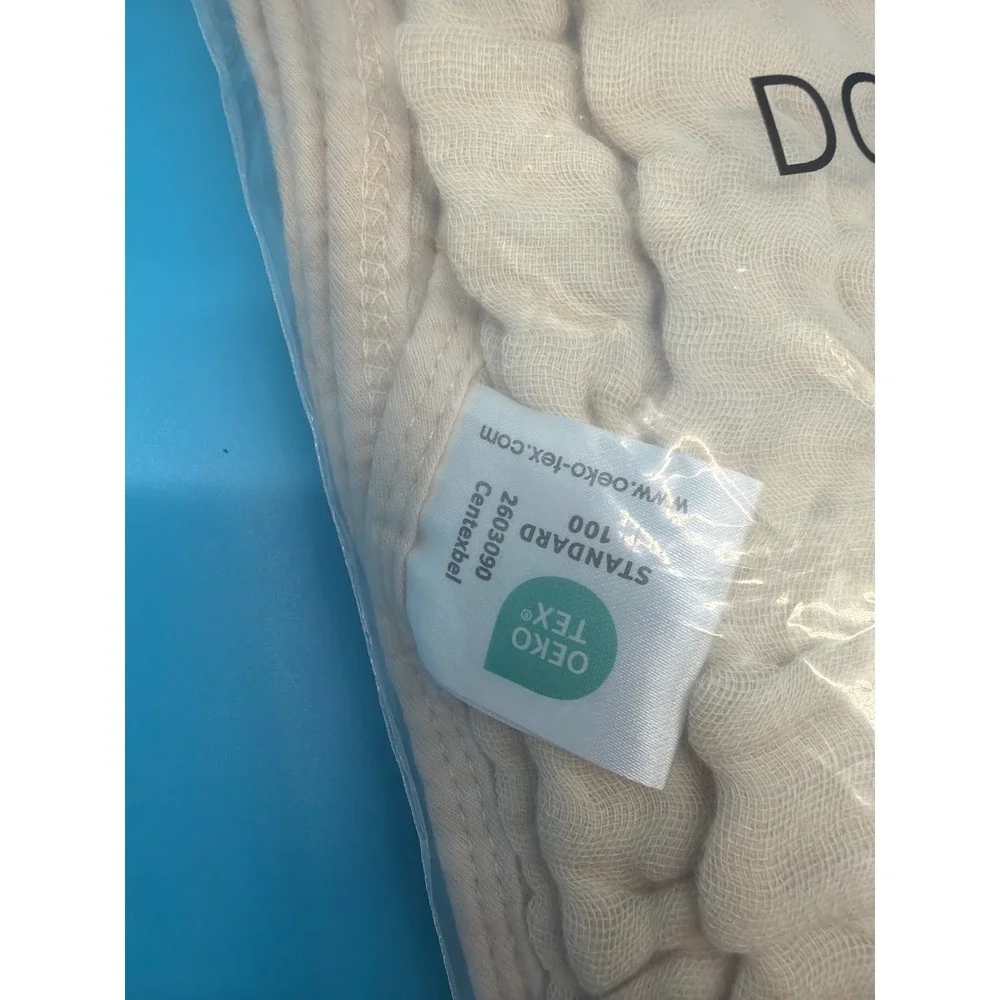 The Fleece Company 100% Muslin Cotton Throw Blanket Light Beige 130x150cm NEW